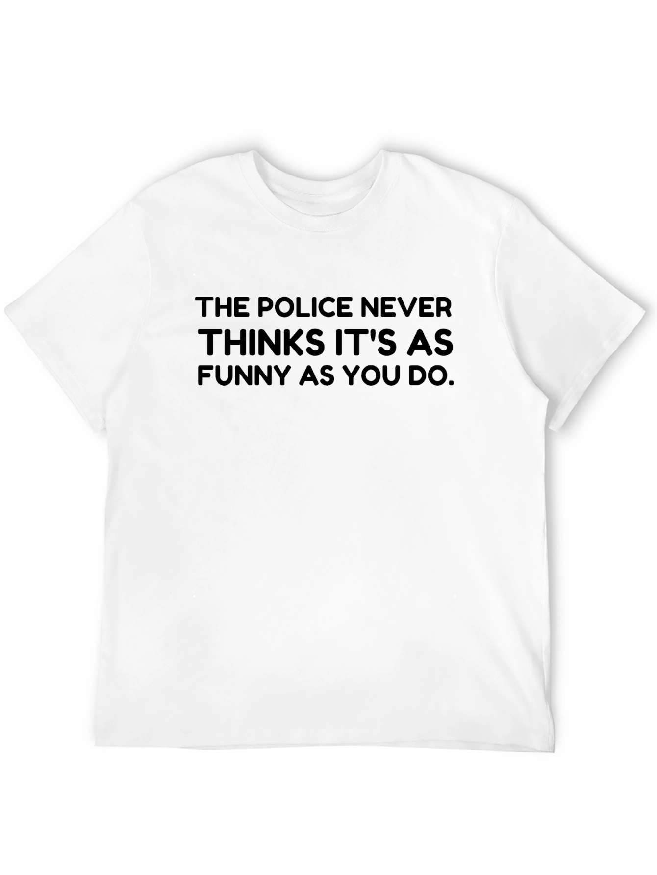 Funny Police Joke Black T-Shirt