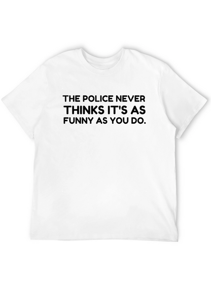 Funny Police Joke Black T-Shirt