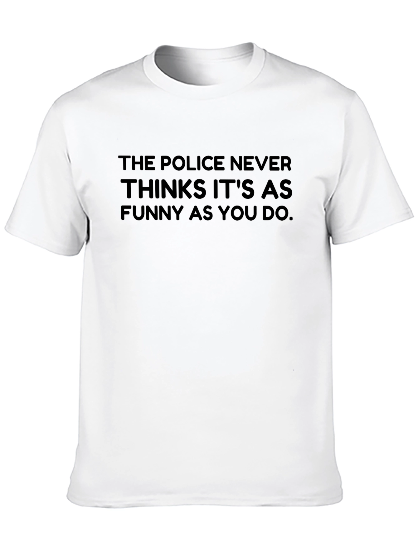 Funny Police Joke Black T-Shirt