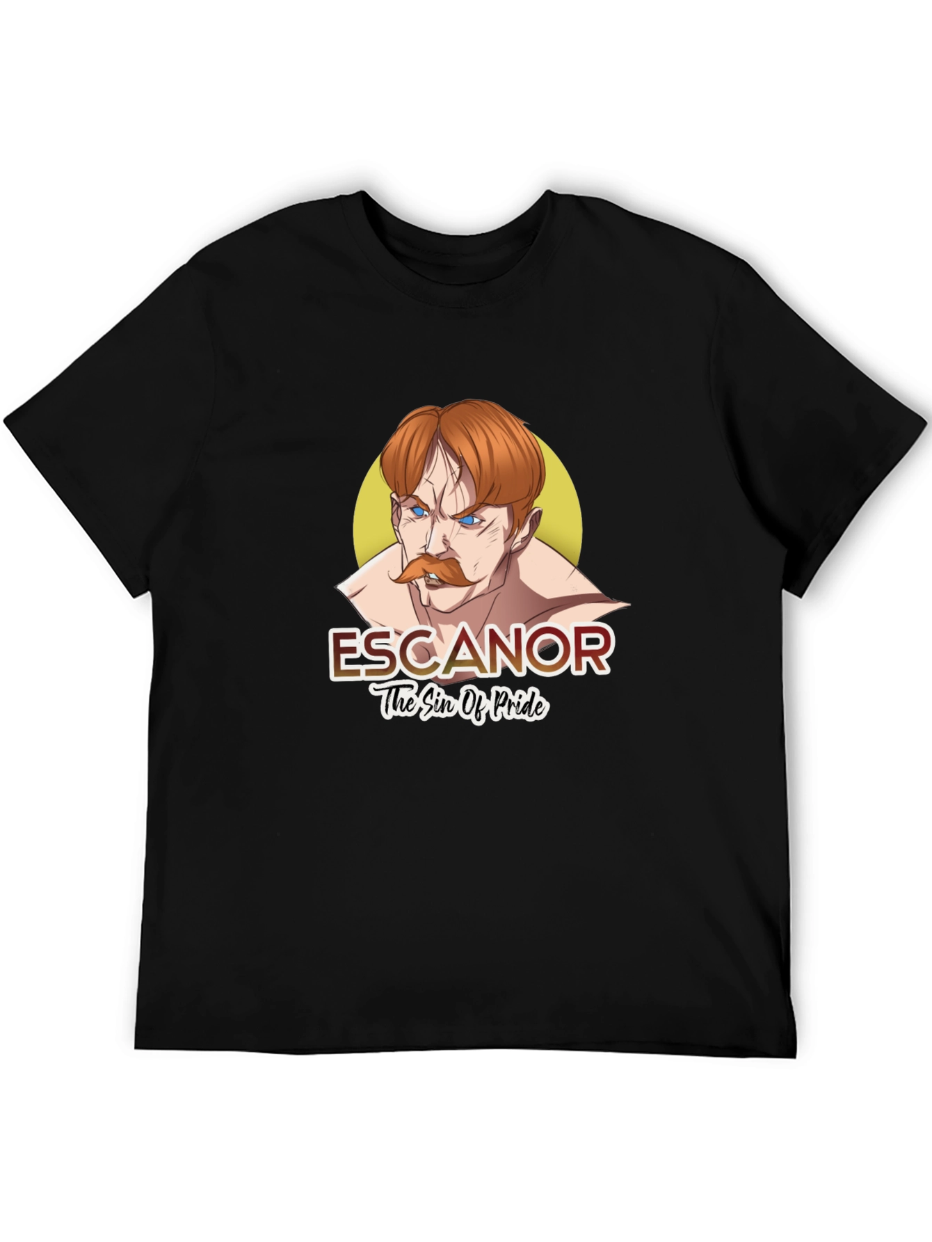 Escanor Seven Deadly Sins Anime Black T-Shirt