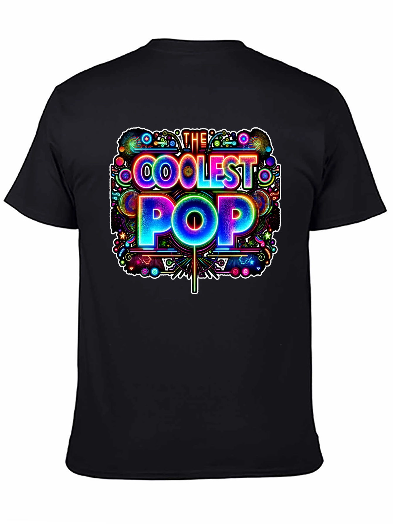 Coolest Pop Graphic Tee - Black Cotton Shirt