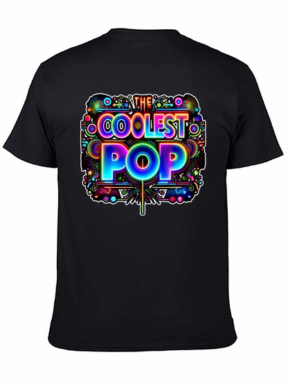 Coolest Pop Graphic Tee - Black Cotton Shirt