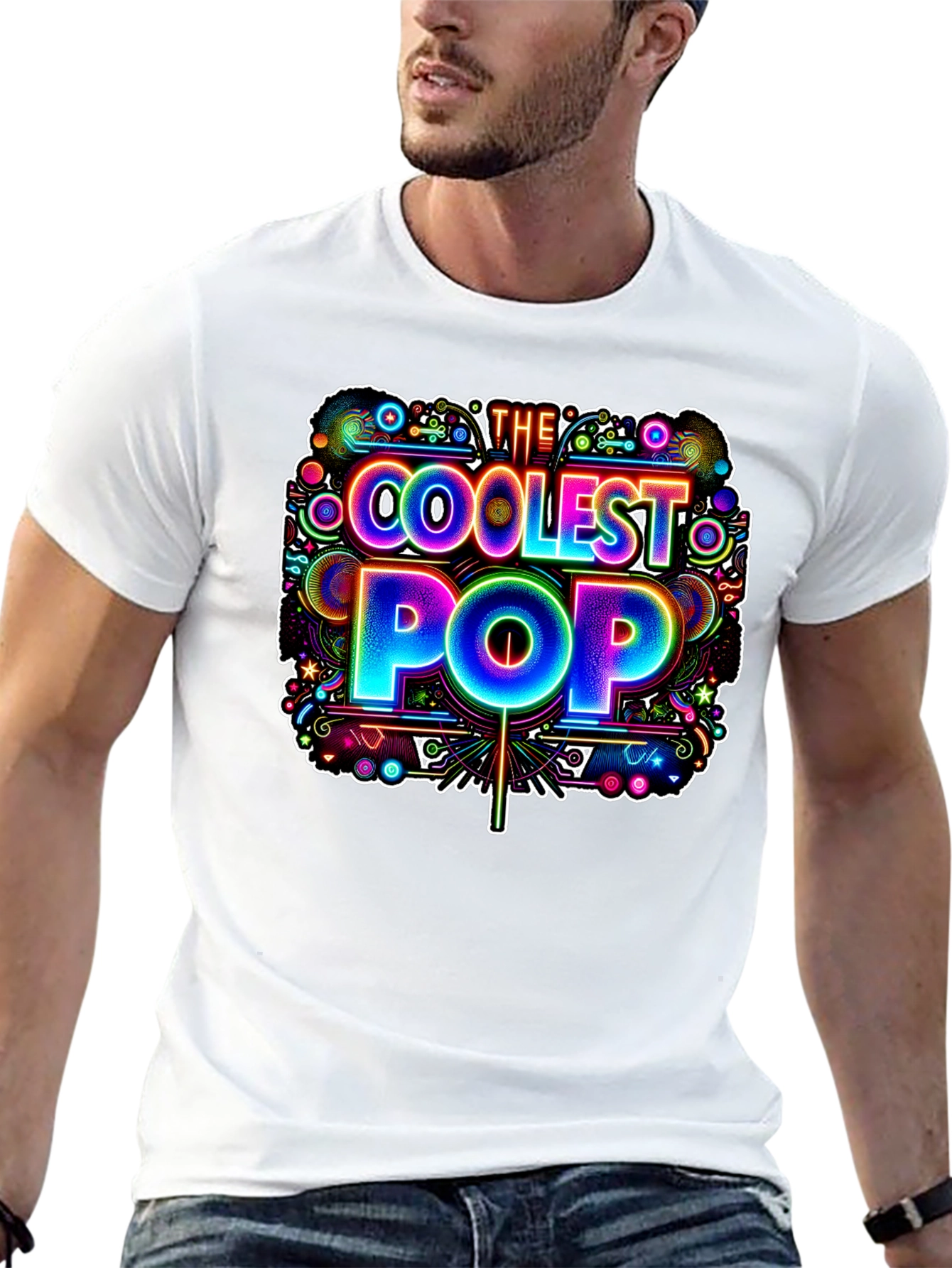 Coolest Pop Graphic Tee - Black Cotton Shirt
