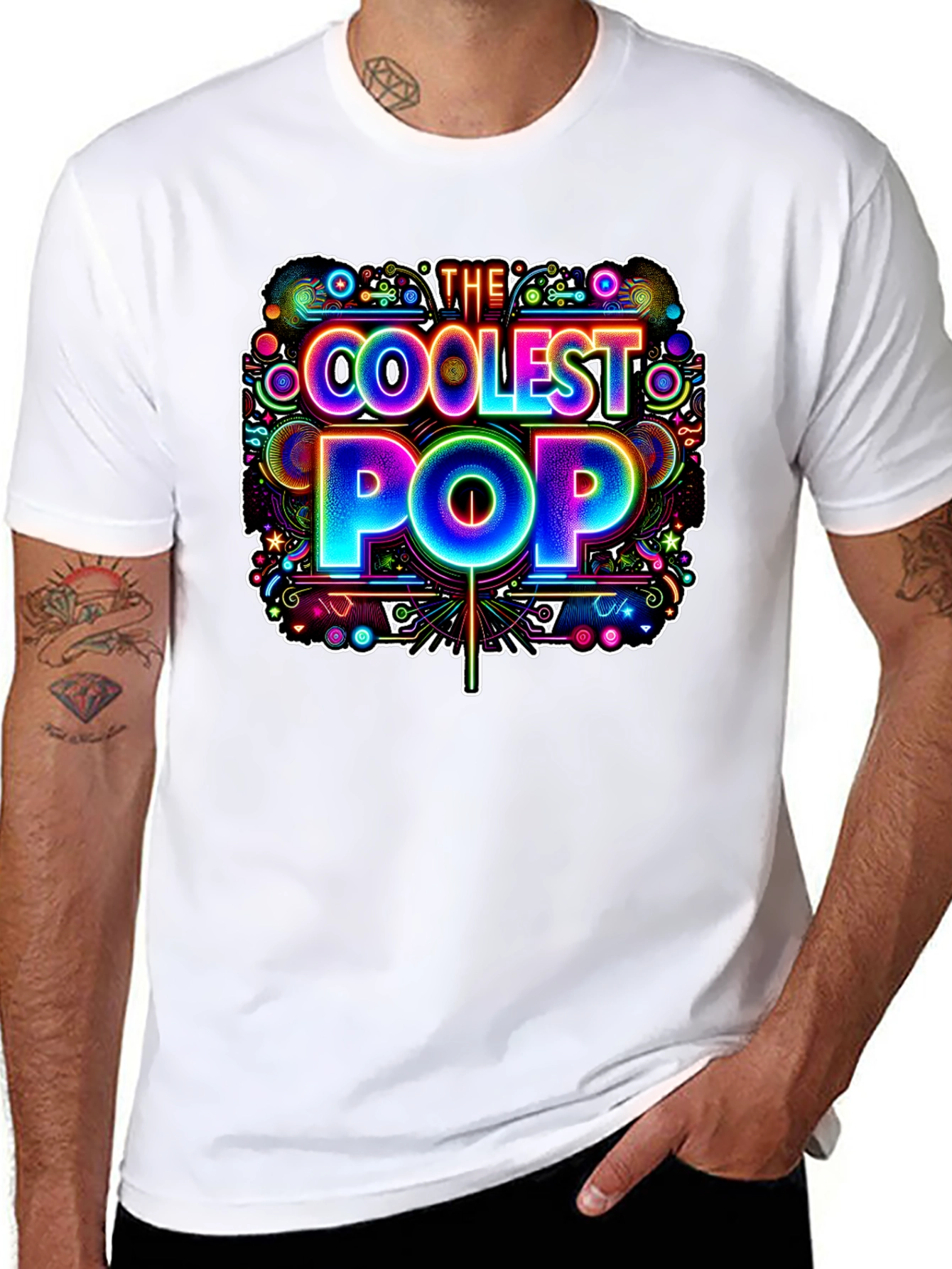 Coolest Pop Graphic Tee - Black Cotton Shirt