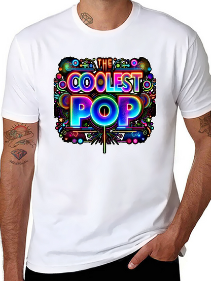 Coolest Pop Graphic Tee - Black Cotton Shirt