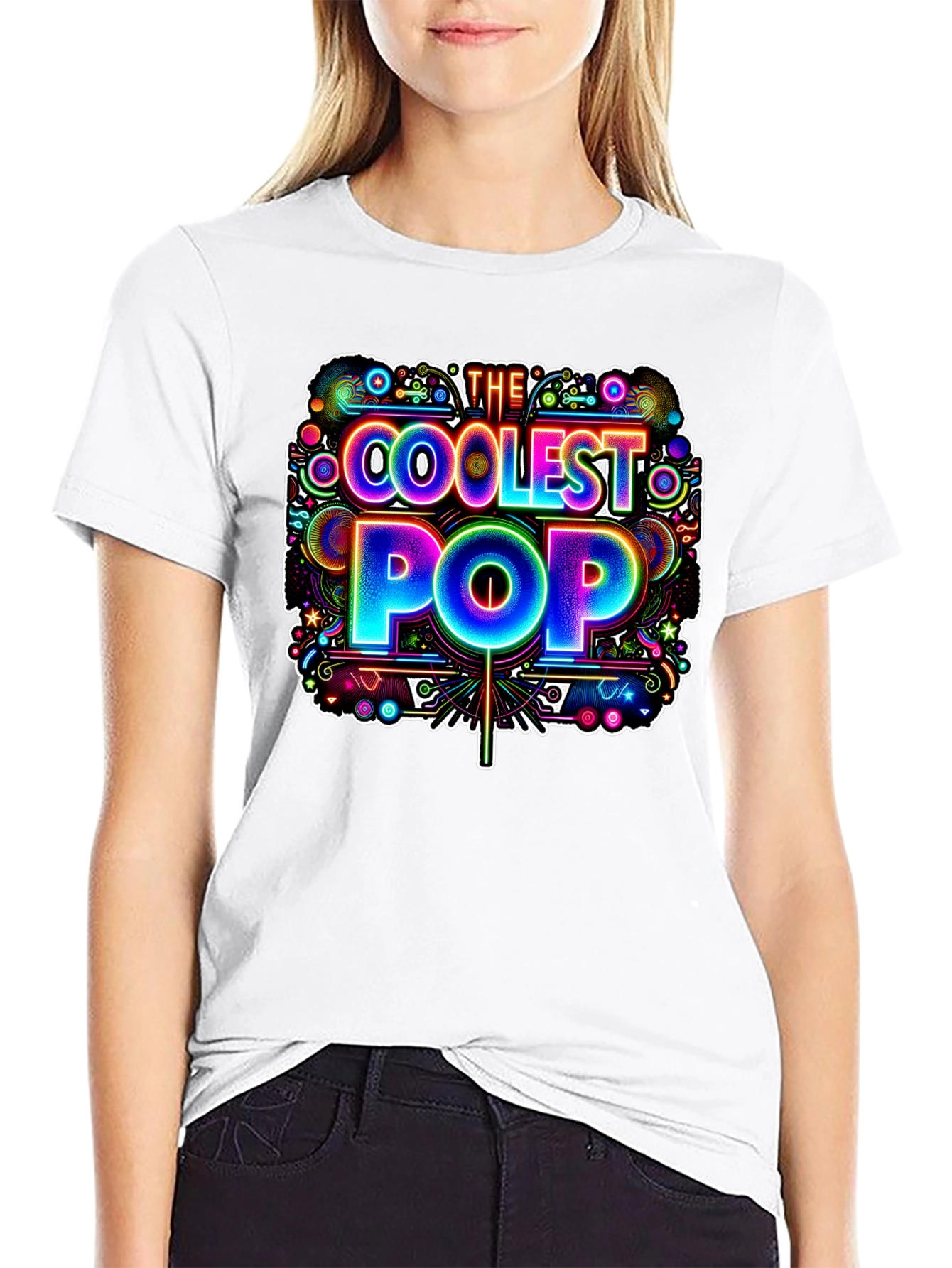 Coolest Pop Graphic Tee - Black Cotton Shirt