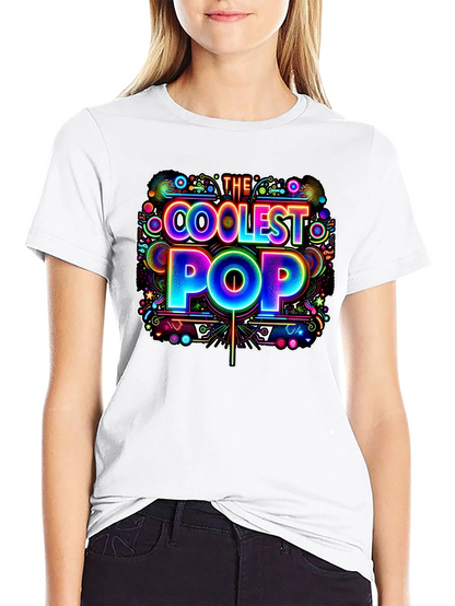 Coolest Pop Graphic Tee - Black Cotton Shirt