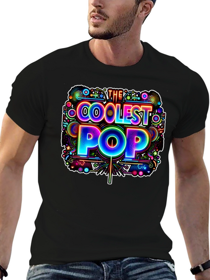 Coolest Pop Graphic Tee - Black Cotton Shirt