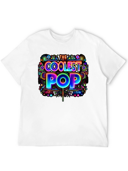 Coolest Pop Graphic Tee - Black Cotton Shirt
