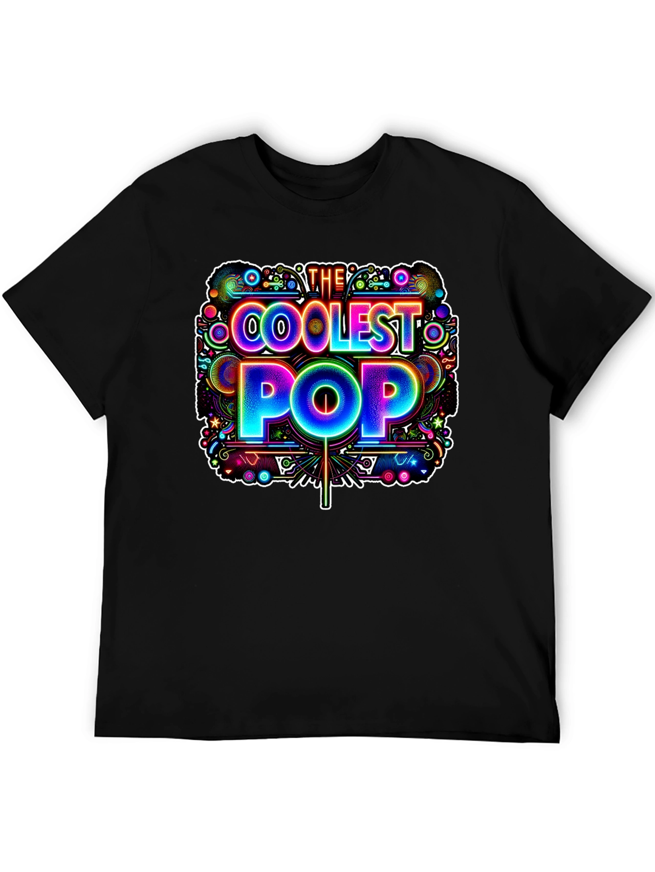 Coolest Pop Graphic Tee - Black Cotton Shirt