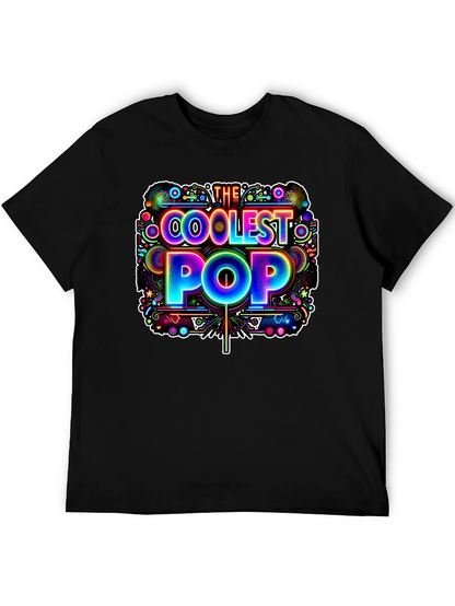 Coolest Pop Graphic Tee - Black Cotton Shirt