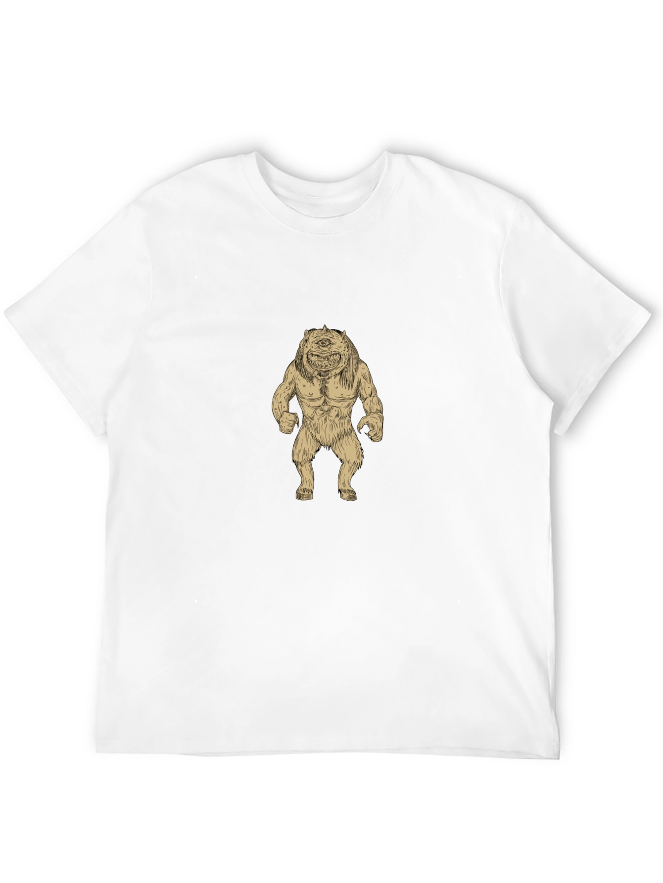 Monster Graphic Print Black Tee