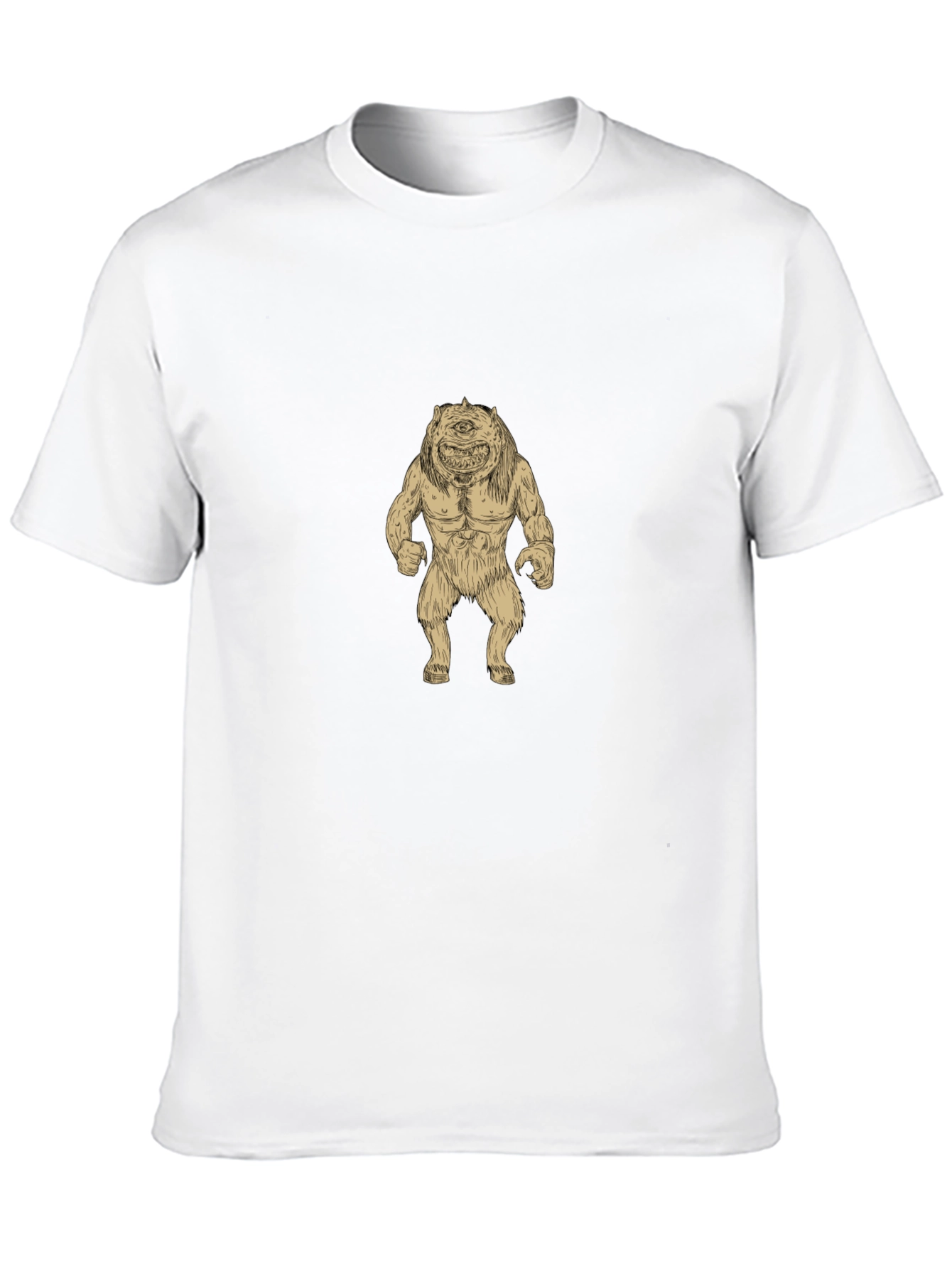 Monster Graphic Print Black Tee