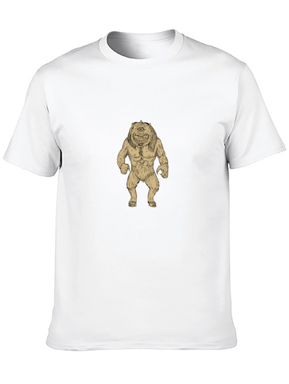 Monster Graphic Print Black Tee