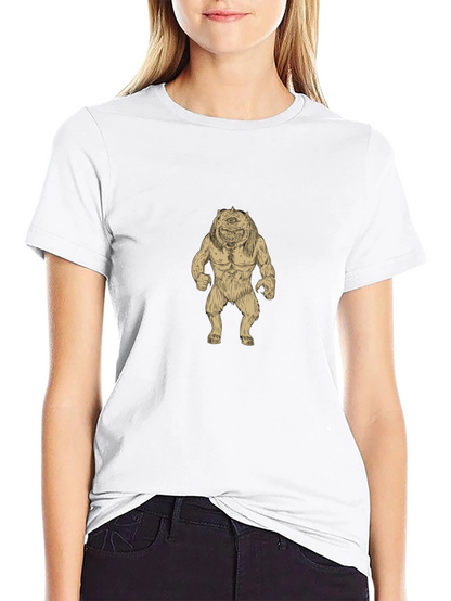 Monster Graphic Print Black Tee