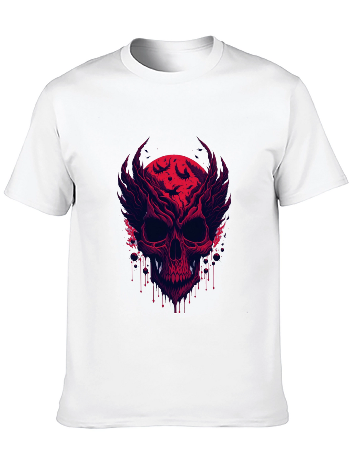 Skull & Bats Graphic Tee - Mens Black T-Shirt