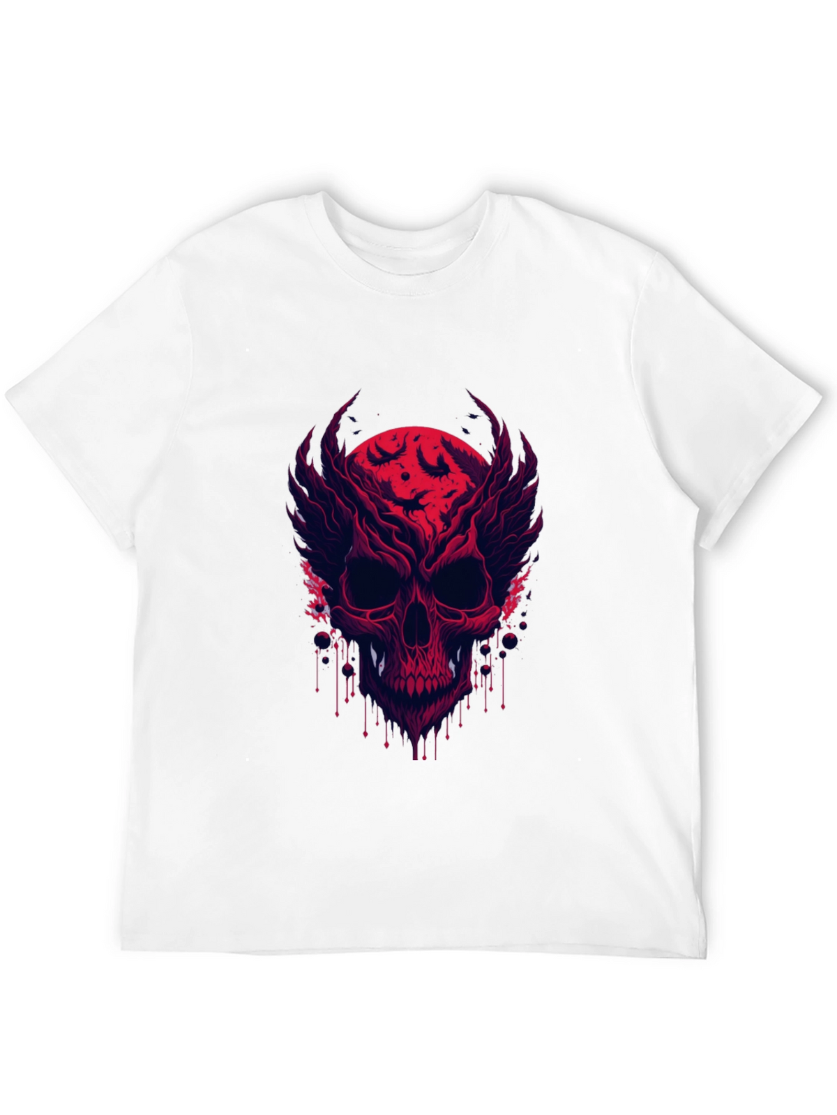 Skull & Bats Graphic Tee - Mens Black T-Shirt