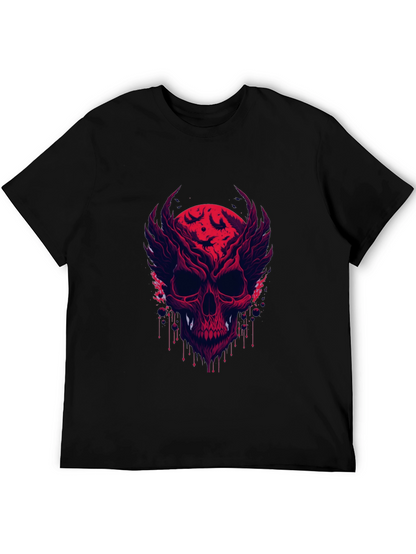Skull & Bats Graphic Tee - Mens Black T-Shirt