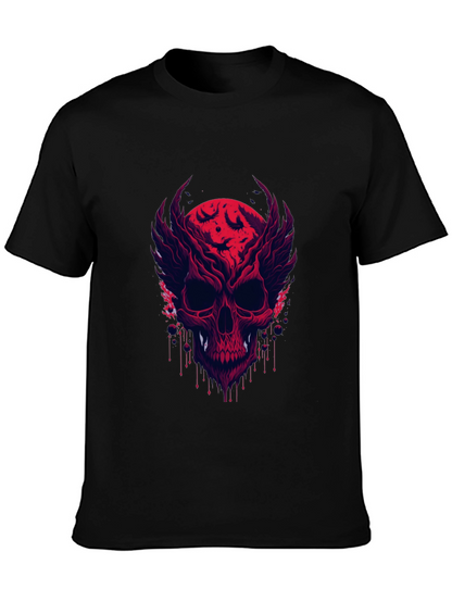 Skull & Bats Graphic Tee - Mens Black T-Shirt