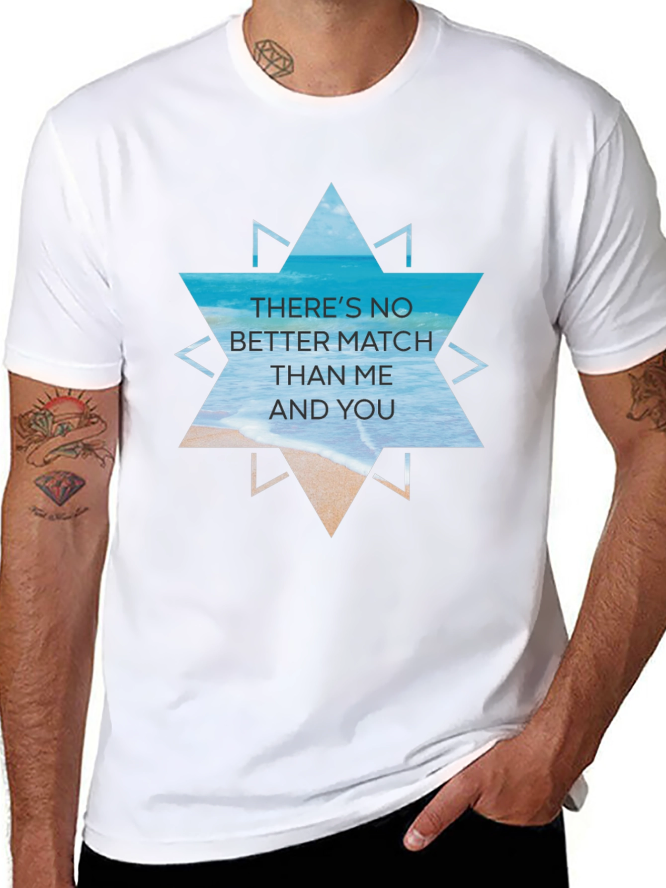 Beach Vibes Graphic Tee - Theres No Better Match