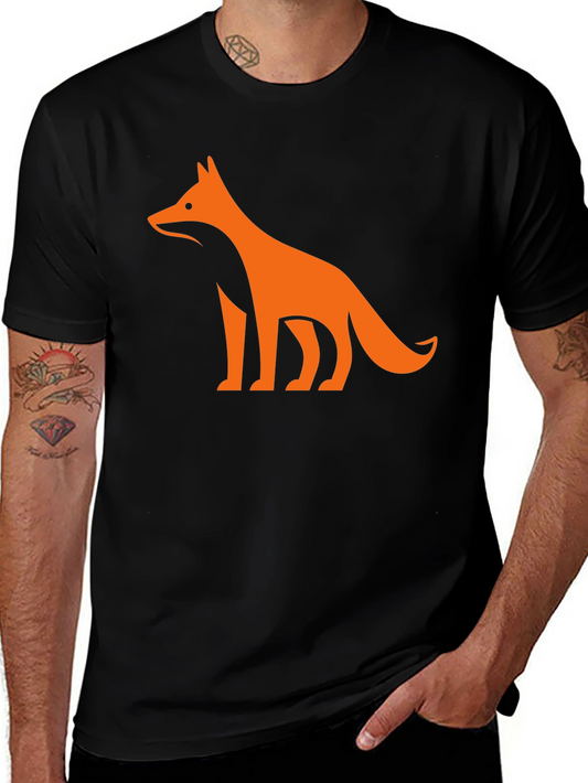 Modern Fox Graphic Tee - Black Casual Shirt