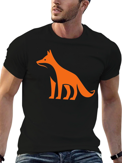 Modern Fox Graphic Tee - Black Casual Shirt