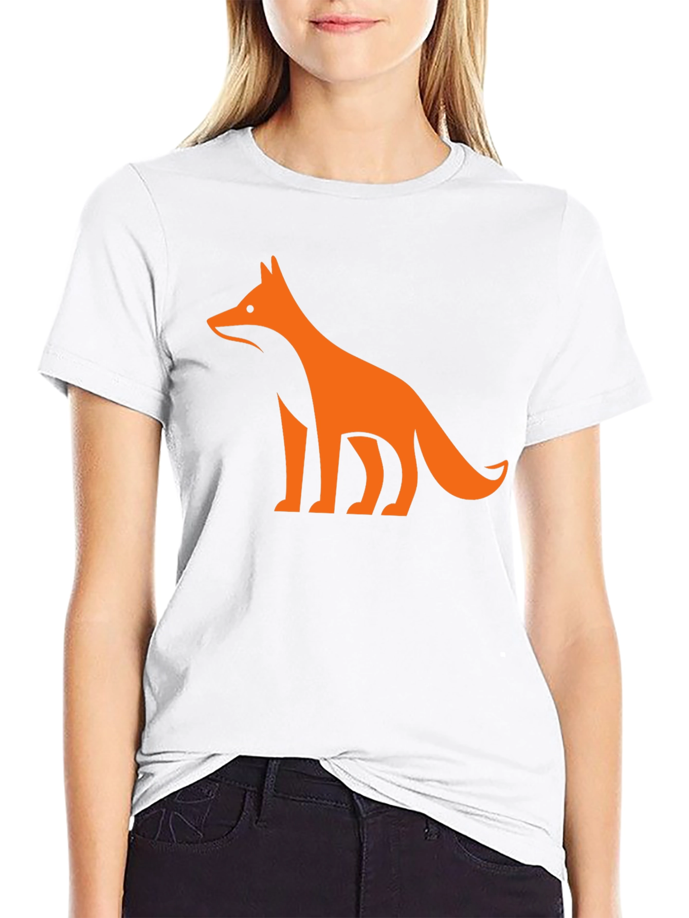 Modern Fox Graphic Tee - Black Casual Shirt