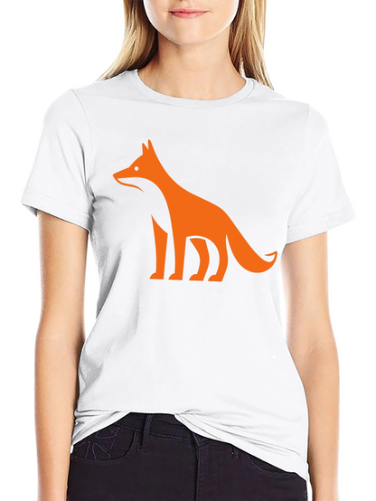 Modern Fox Graphic Tee - Black Casual Shirt