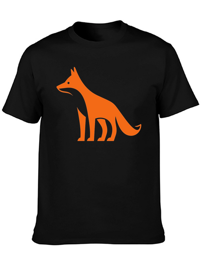 Modern Fox Graphic Tee - Black Casual Shirt