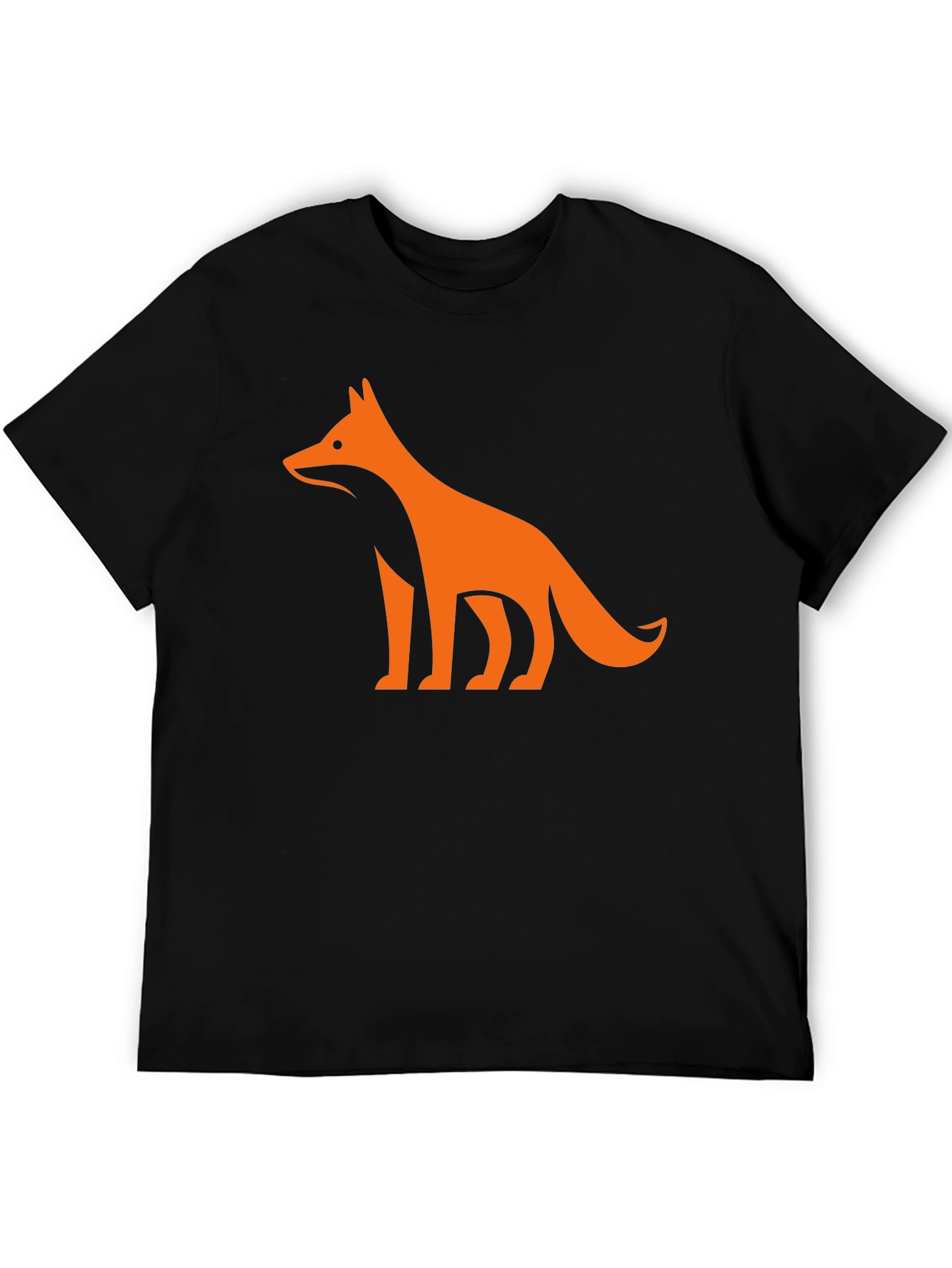 Modern Fox Graphic Tee - Black Casual Shirt