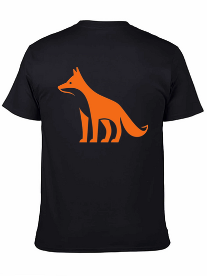Modern Fox Graphic Tee - Black Casual Shirt