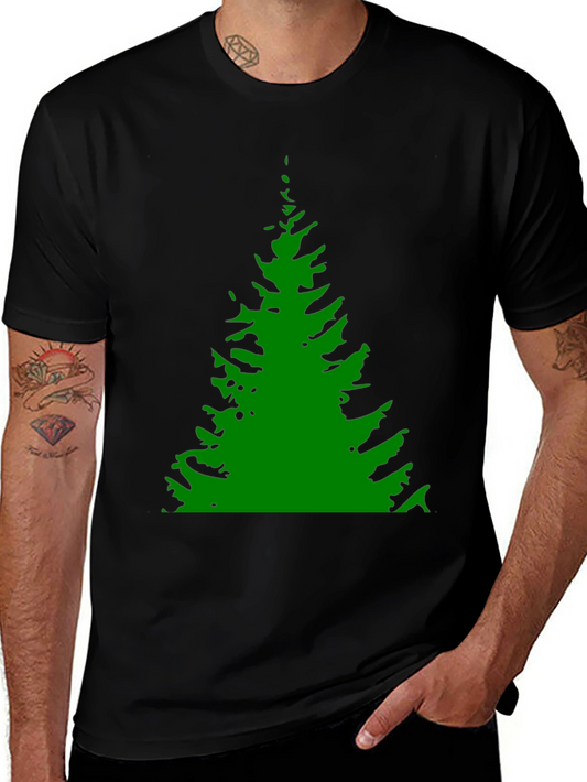Green Tree Graphic Tee - Black Casual Shirt