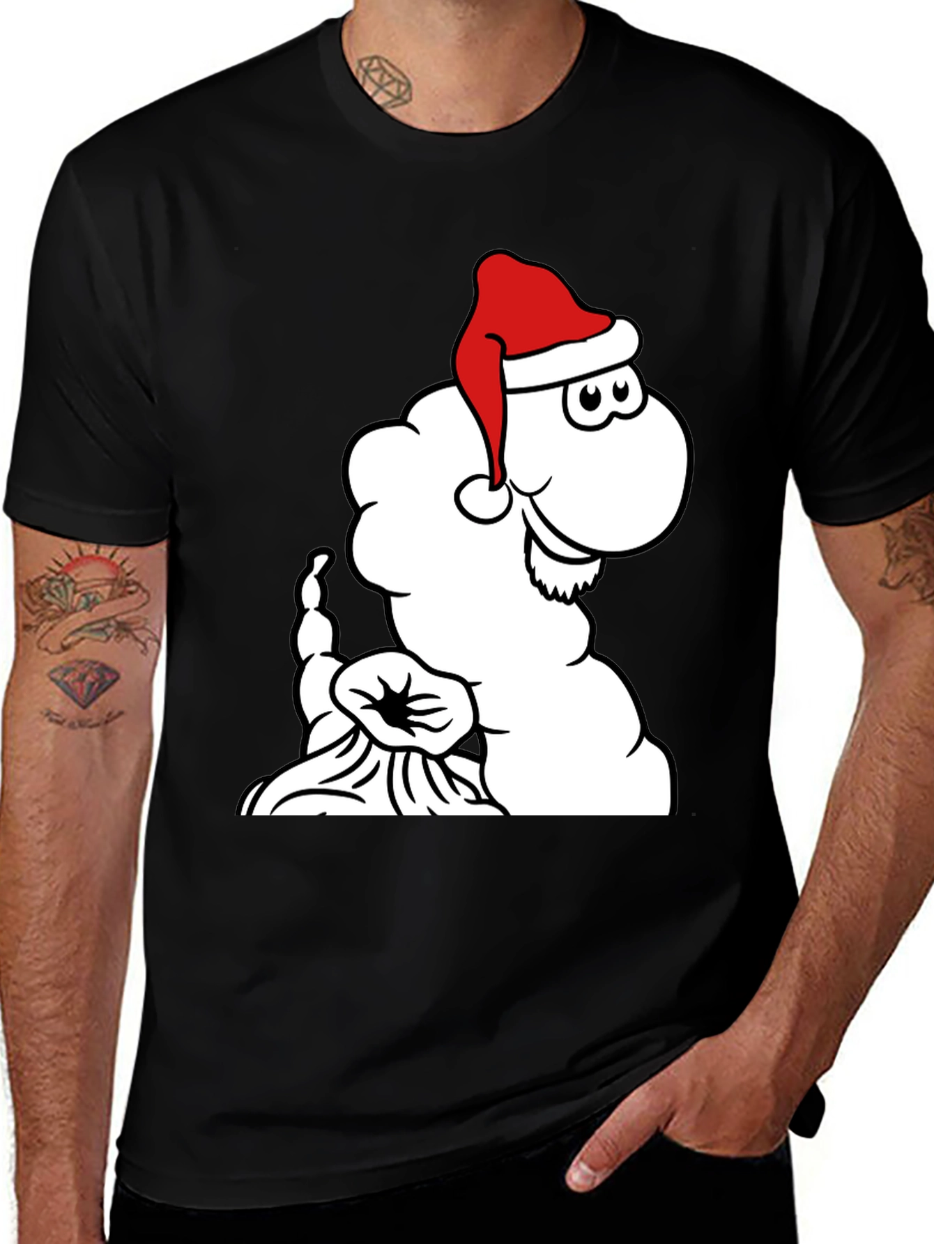 Festive Cartoon Santa Cloud T-Shirt