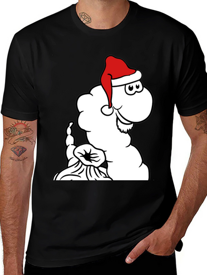 Festive Cartoon Santa Cloud T-Shirt
