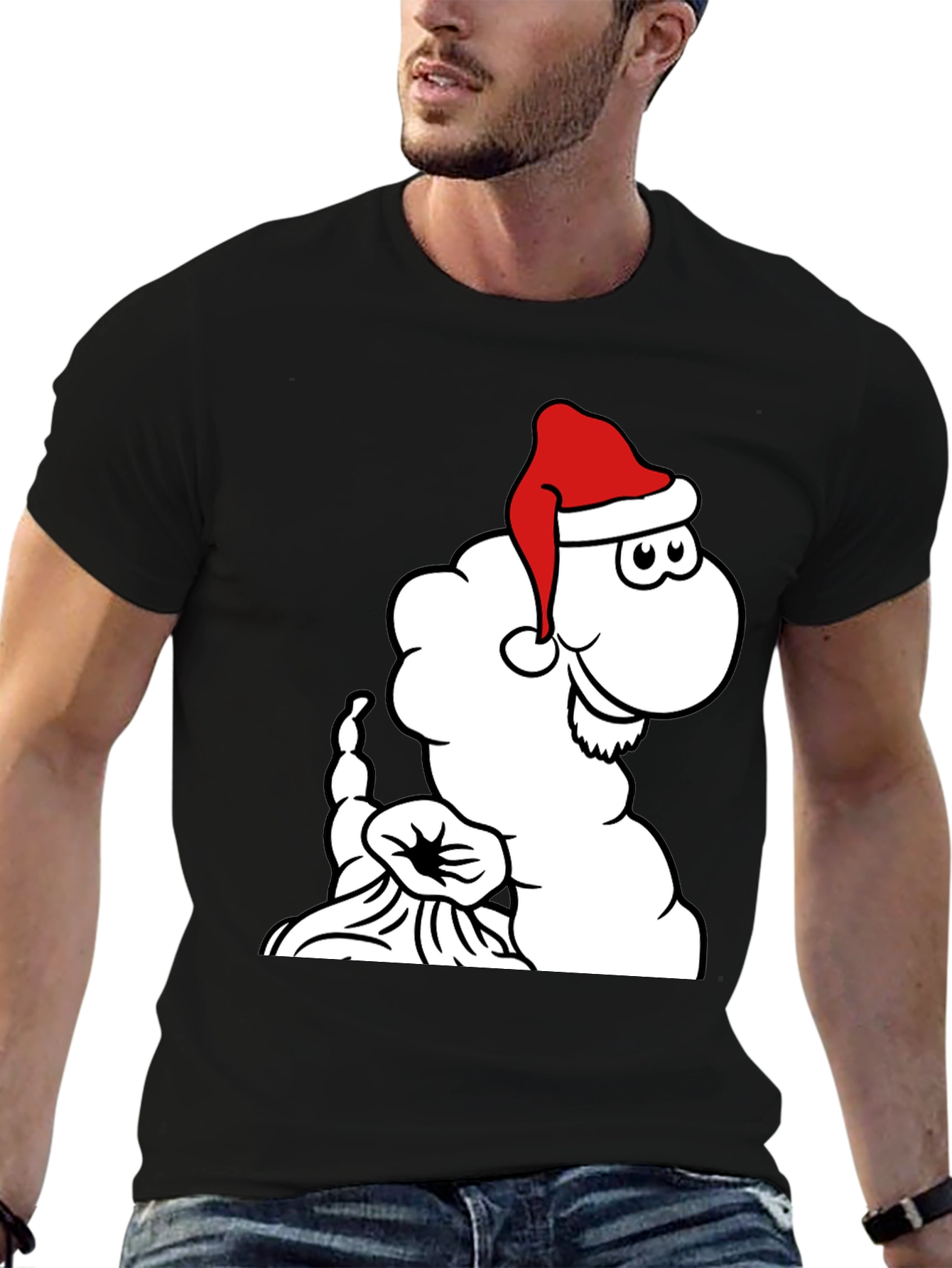 Festive Cartoon Santa Cloud T-Shirt
