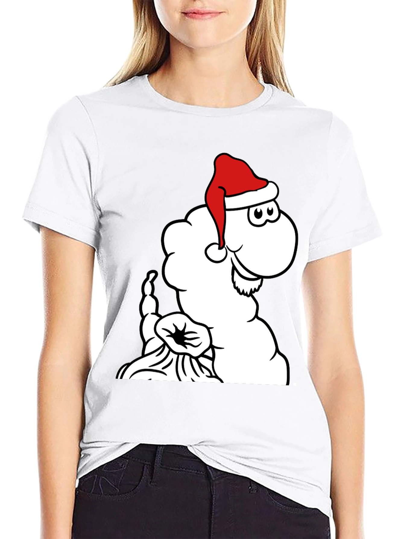Festive Cartoon Santa Cloud T-Shirt
