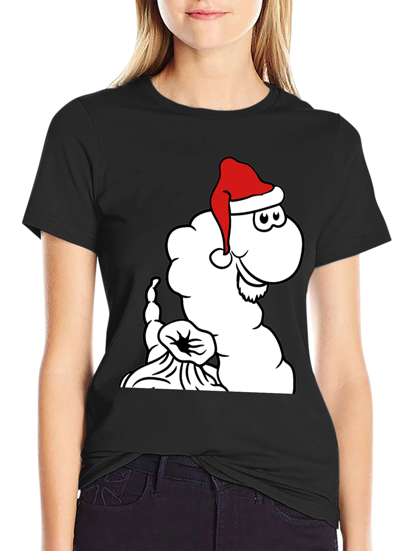 Festive Cartoon Santa Cloud T-Shirt