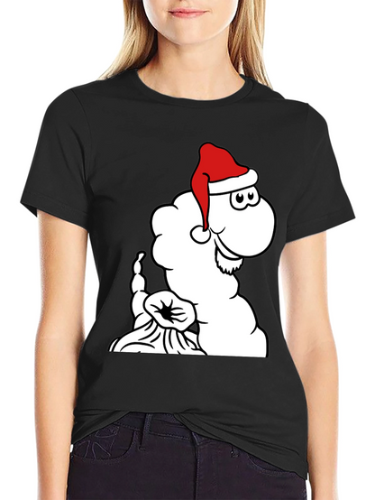 Festive Cartoon Santa Cloud T-Shirt