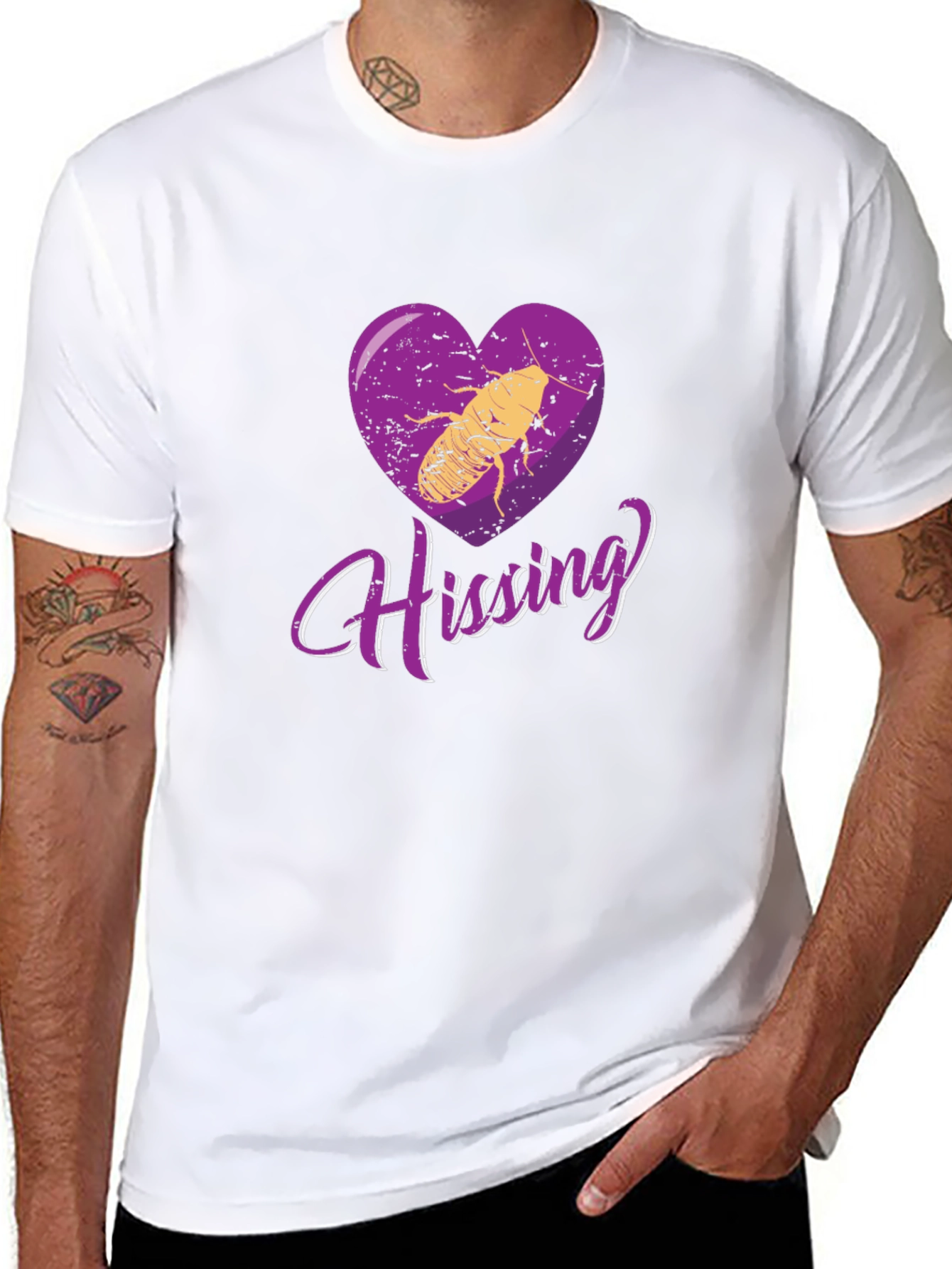 Hissing Cockroach Love T-Shirt - Novelty Bug Lover Tee