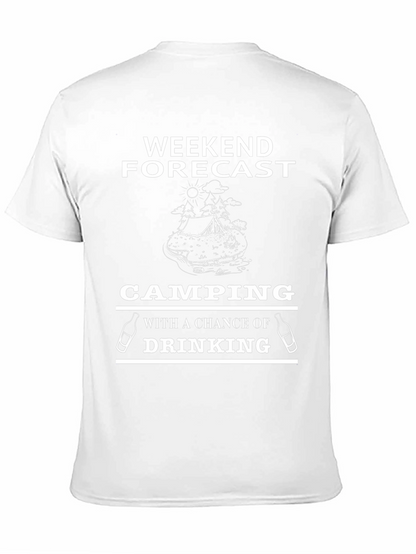 Camping & Drinking Black Graphic T-Shirt