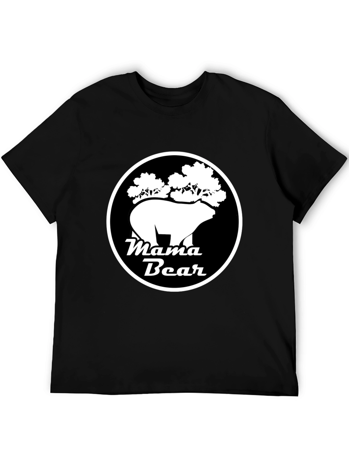 Mama Bear Graphic Tee - Black Cotton Shirt