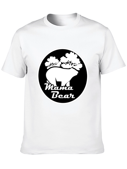 Mama Bear Graphic Tee - Black Cotton Shirt