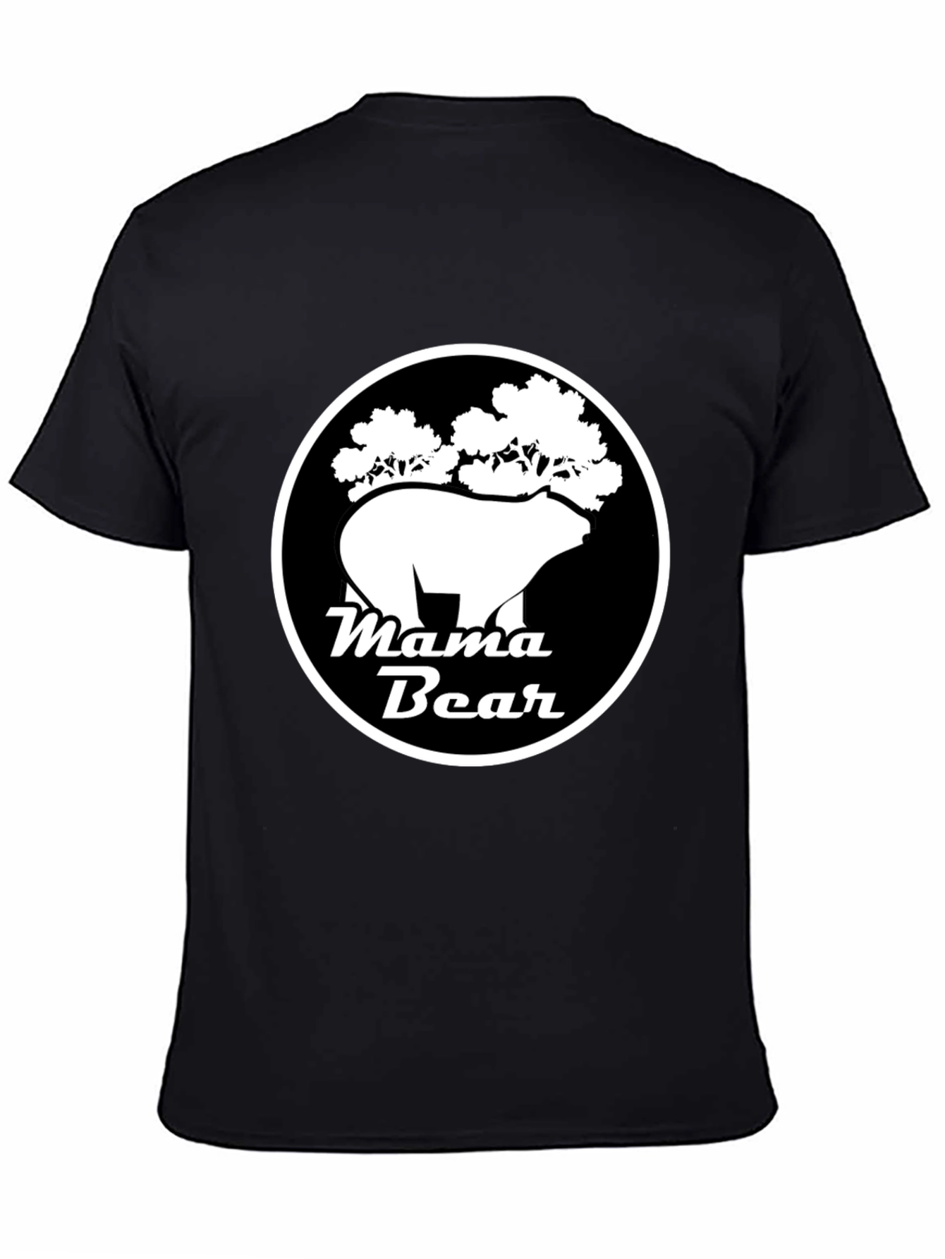 Mama Bear Graphic Tee - Black Cotton Shirt