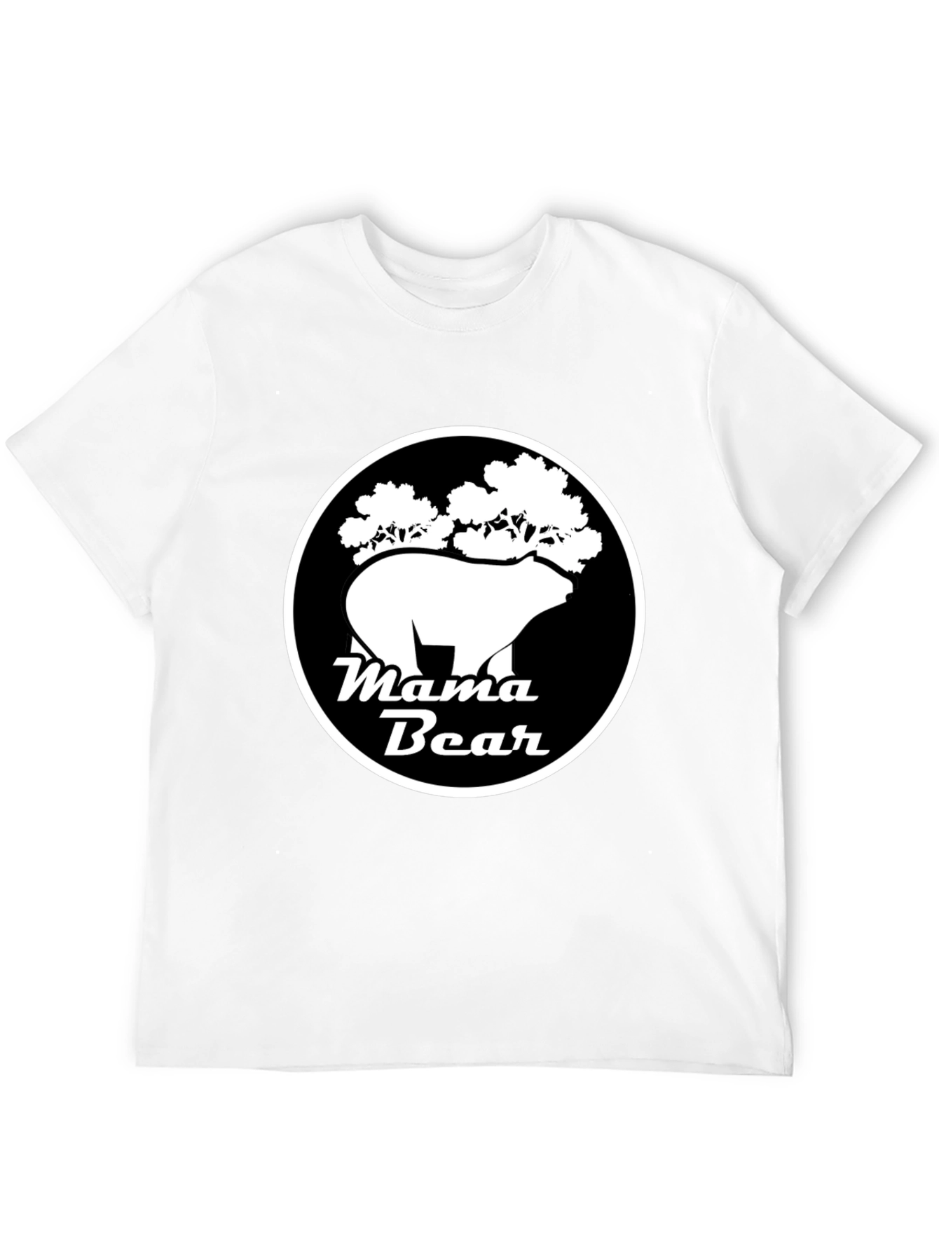 Mama Bear Graphic Tee - Black Cotton Shirt