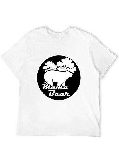 Mama Bear Graphic Tee - Black Cotton Shirt