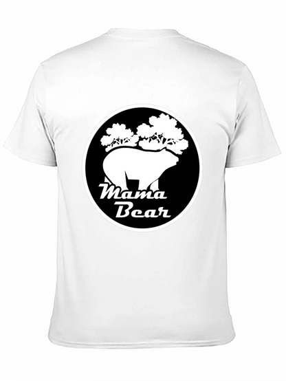 Mama Bear Graphic Tee - Black Cotton Shirt