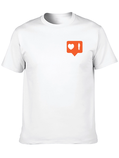 Trendy Black Tee with Social Media Icon