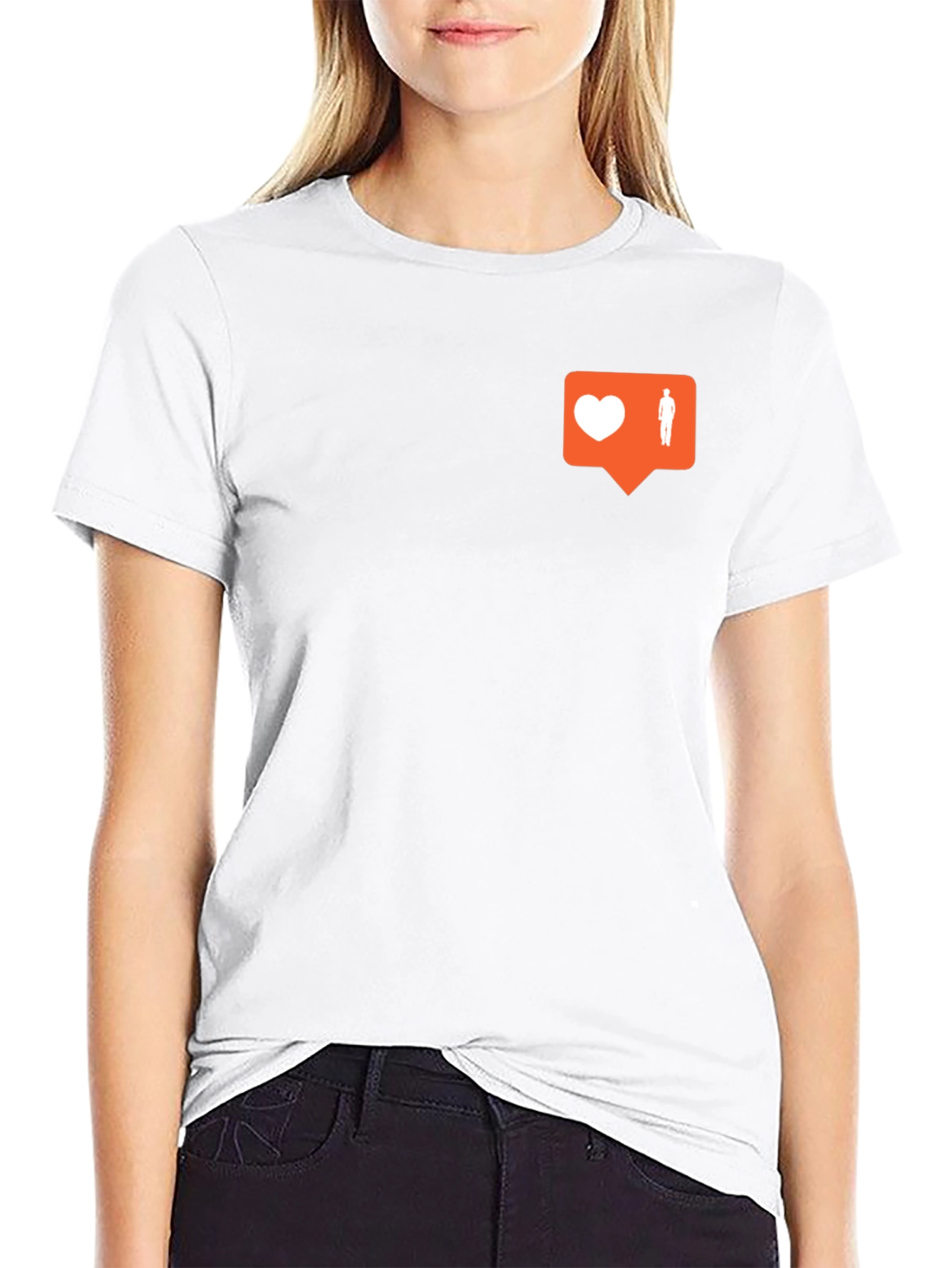 Trendy Black Tee with Social Media Icon