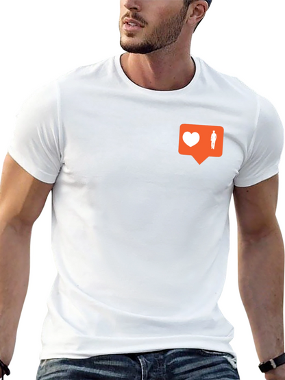 Trendy Black Tee with Social Media Icon