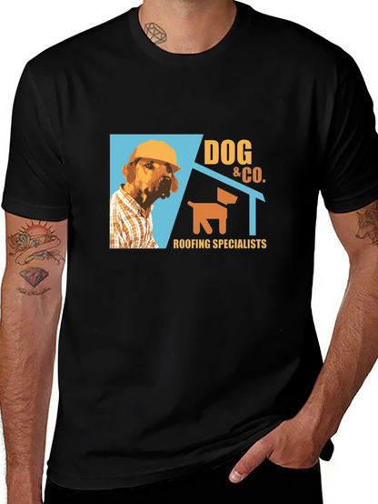 Dog & Co. Roofing T-Shirt - Black Crew Neck